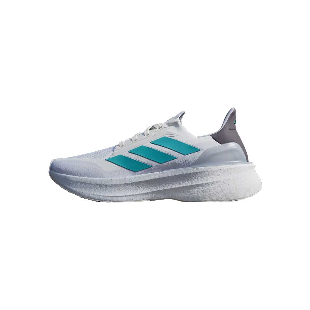 Men's Ultraboost 5X Running Shoe - Core White/Pure Teal/Dash Grey - Regular (D)
